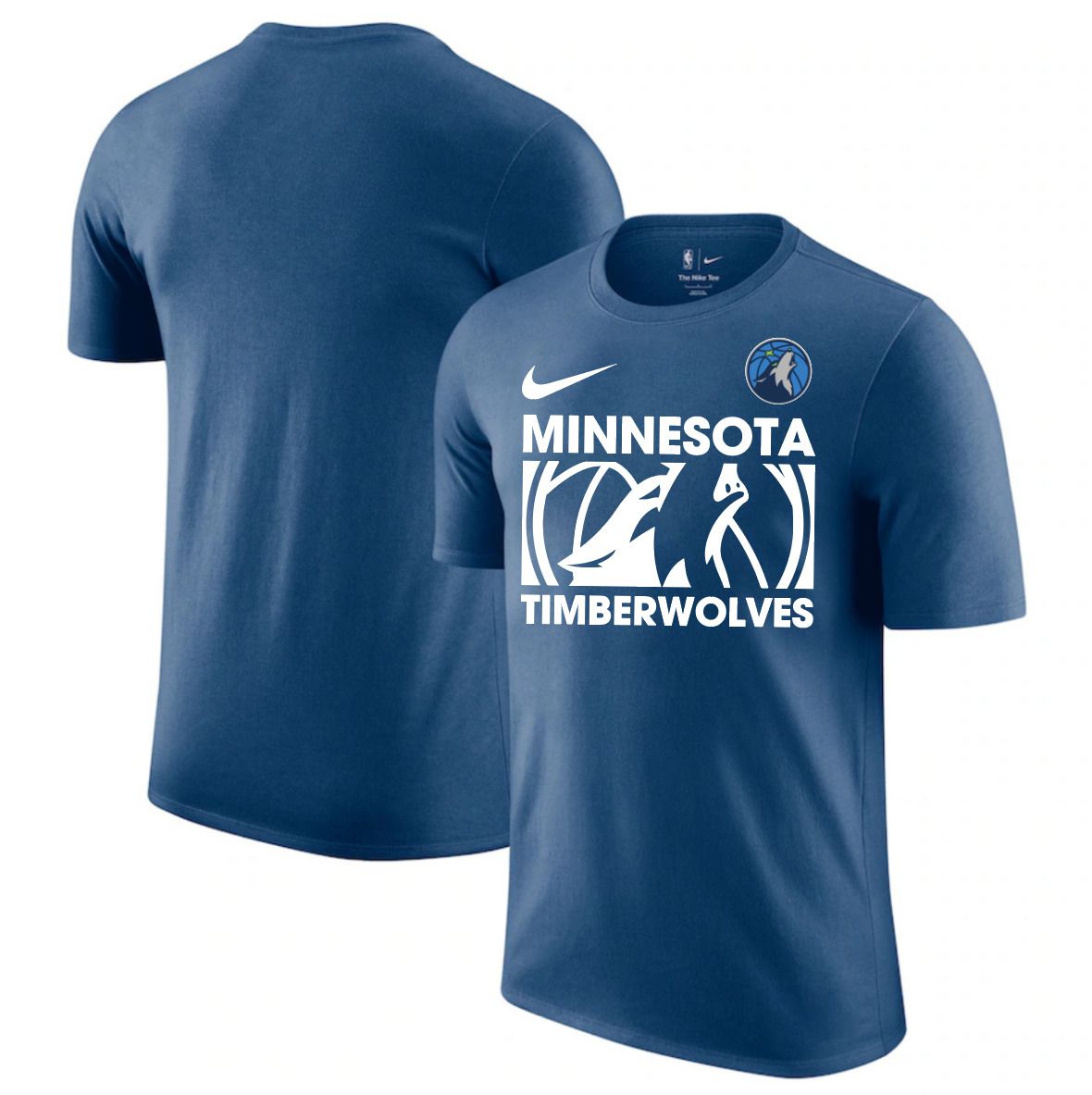 Men 2025 NBA Minnesota Timberwolves Blue Nike T shirts style 1